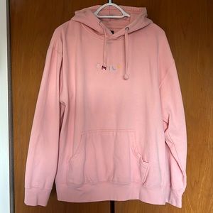 Super comfy pink SMILE hoodie